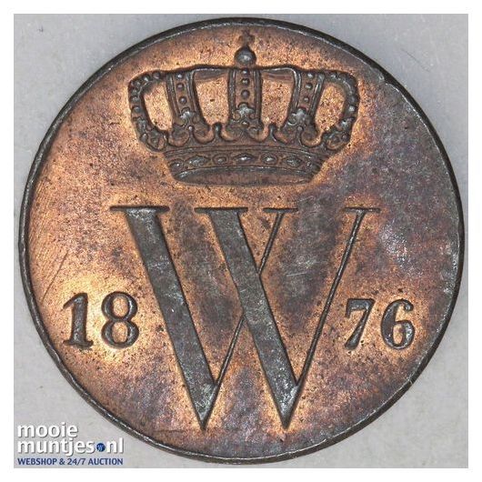 ½ cent - Willem III - 1877 (kant A)