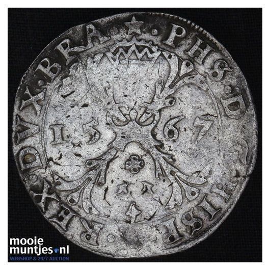 Brabant-Maastricht - Bourgondische kruisdaalder - 1567 (kant A)