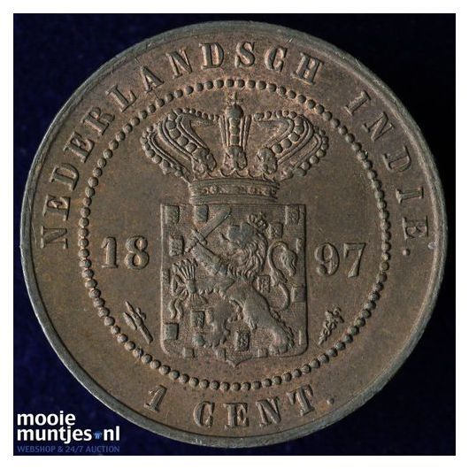 Nederlands-Indi&euml; - &frac12; cent - 1858 (kant A)