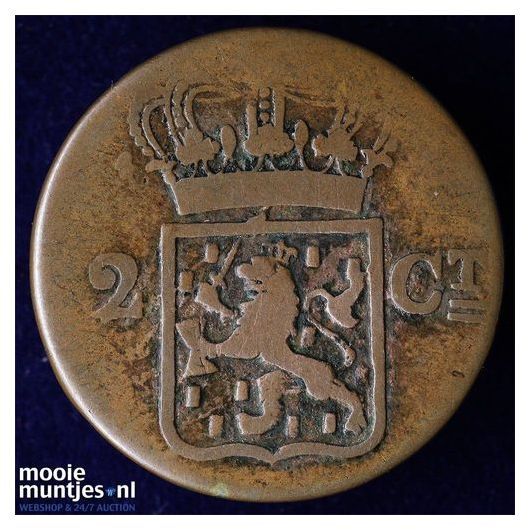 Nederlands-Indi&euml; - &frac12; Stuiver  - 1825 (kant B)