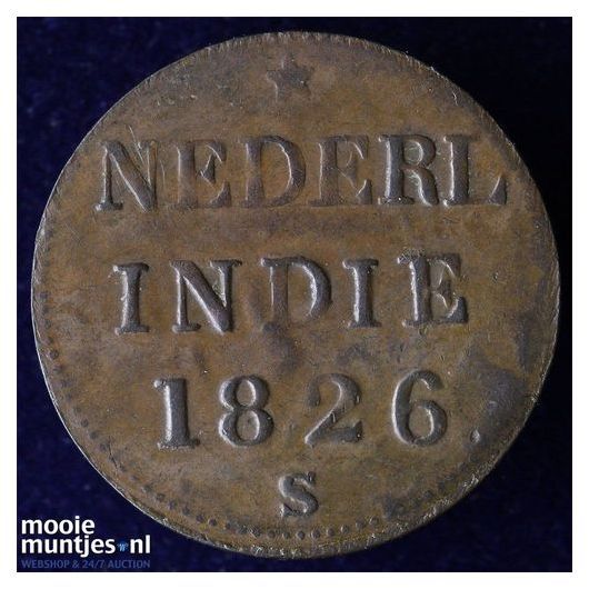 Nederlands-Indi&euml; - &frac14; Stuiver - 1826 S (kant A)