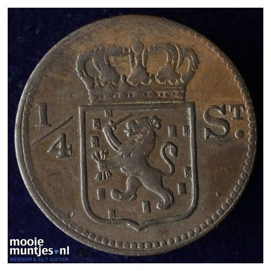 Nederlands-Indi&euml; - &frac14; Stuiver - 1826 S (kant B)