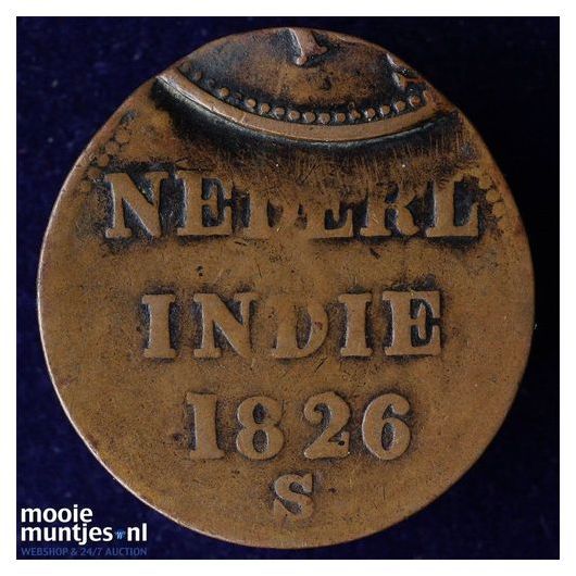 Nederlands-Indi&euml; - &frac14; Stuiver - 1826 S (kant A)