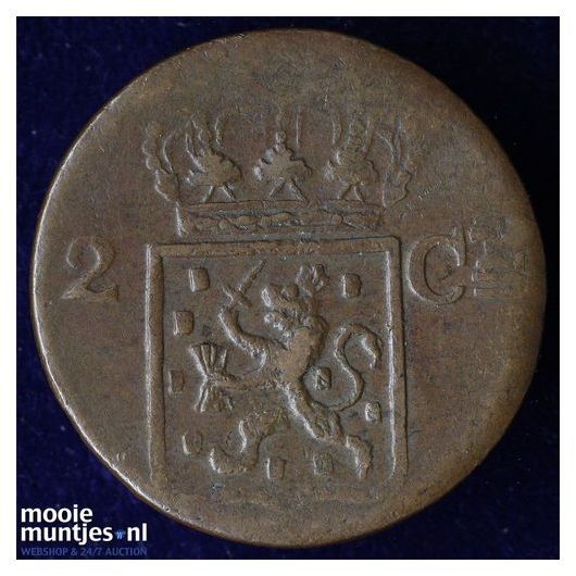 Nederlands-Indi&euml; - 2 cent - 1837 J (kant B)