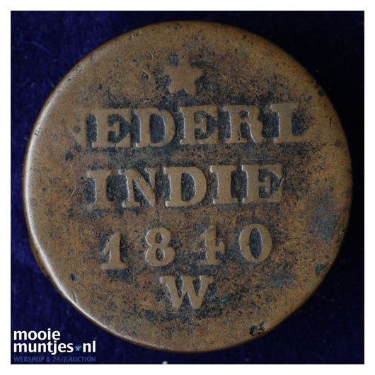 Nederlands-Indi&euml; - 2 cent - 1839 W (kant A)