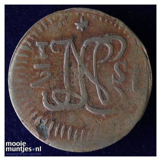 Nederlands-Indi&euml; - &frac12; Stuiver  - 1810 Z Java (kant B)