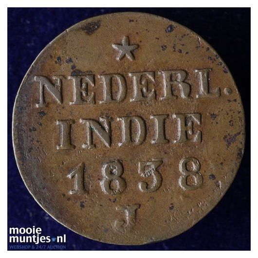 Nederlands-Indi&euml; - 1 cent - 1834 J (kant A)