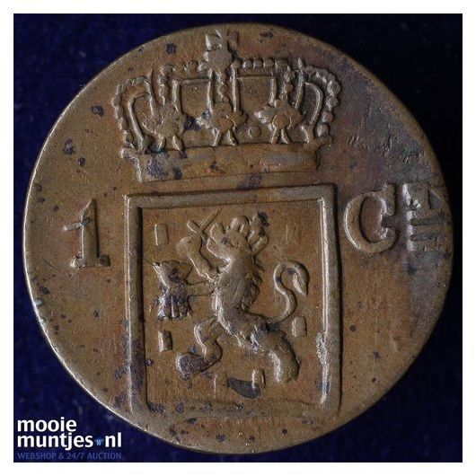Nederlands-Indi&euml; - 1 cent - 1834 J (kant B)