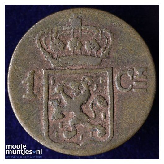 Nederlands-Indi&euml; - 1 cent - 1834 J (kant B)
