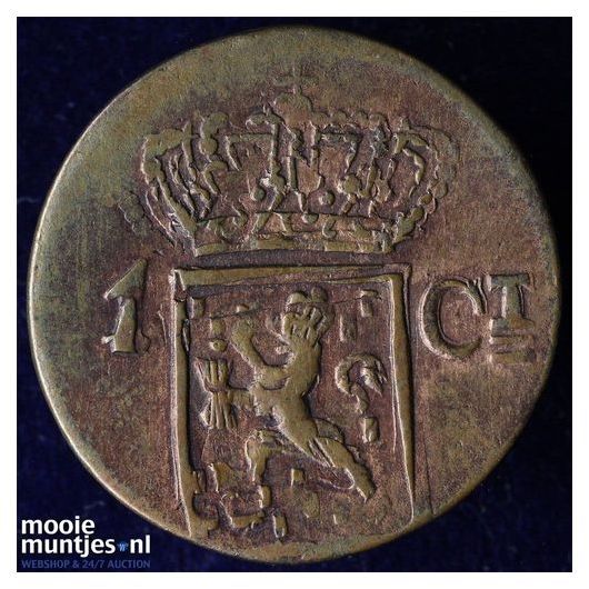 Nederlands-Indi&euml; - 1 cent - 1840 W (kant B)