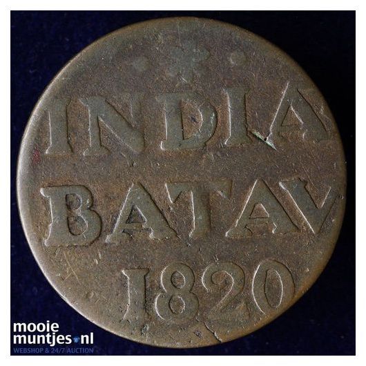 Nederlands-Indi&euml; - &frac12; Stuiver  - 1820 (kant A)