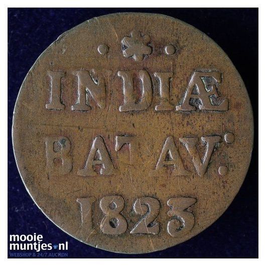 Nederlands-Indi&euml; - &frac12; Stuiver  - 1823 (kant A)