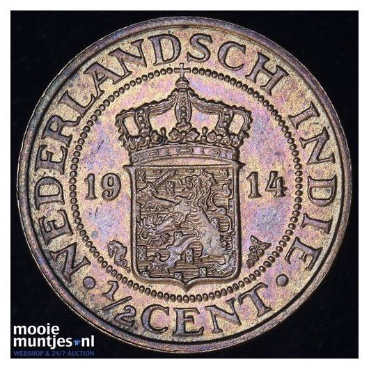 Nederlands-Indi&euml; - &frac12; cent - 1934 (kant A)
