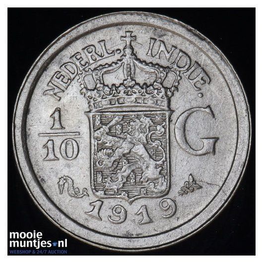 Nederlands-Indi&euml; - 1/10 gulden - 1900 (kant A)