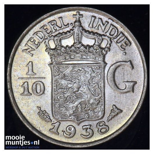 Nederlands-Indi&euml; - 1/10 gulden - 1900 (kant A)