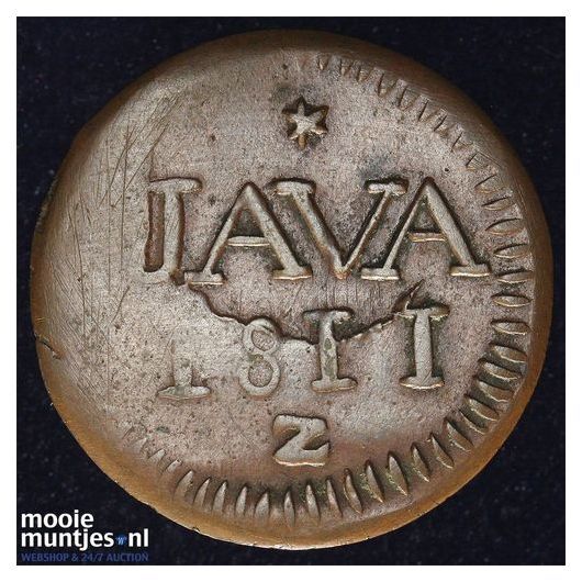 Nederlands-Indië - ½ Stuiver  - 1810 Java LN (kant A)