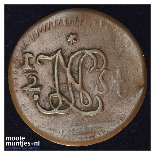 Nederlands-Indi&euml; - &frac12; Stuiver  - 1810 Java LN (kant B)