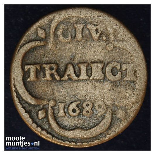 Stad Utrecht - Duit - 1661 (kant A)