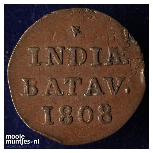 Nederlands-Indi&euml; - &frac12; Duit - 1808 Holland (kant A)