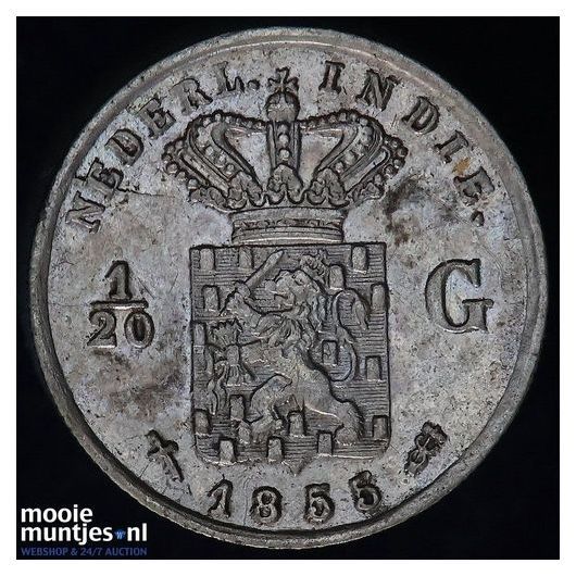 Nederlands-Indi&euml; - 1/20 gulden - 1855 (kant A)