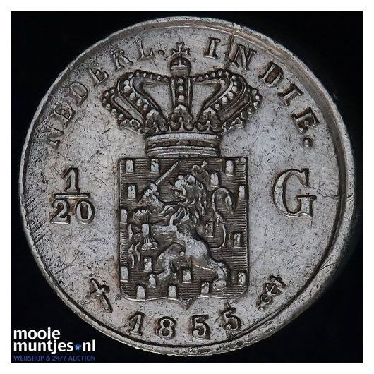 Nederlands-Indi&euml; - 1/20 gulden - 1855 (kant A)