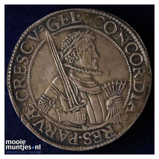 Gelderland - Leicesterrijksdaalder, zes provinciewapens - 1587 (kant B)