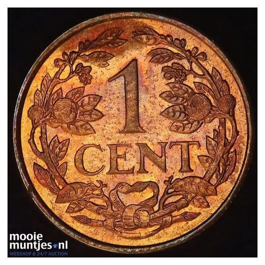 Nederlandse Antillen  - 1 cent - 1957 PROOF (kant B)