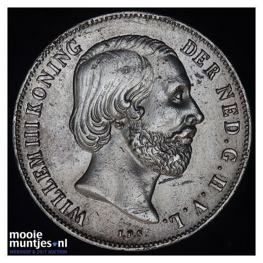 1 gulden - Willem III - 1851 (kant B)
