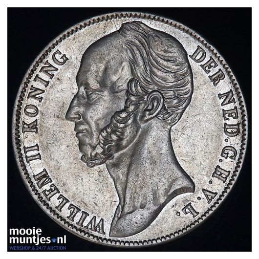 1 gulden - Willem III - 1851 (kant B)