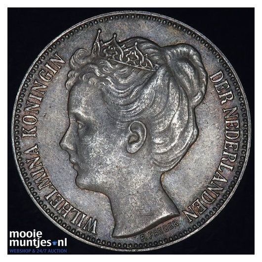 1 gulden - Wilhelmina - 1906 (kant B)