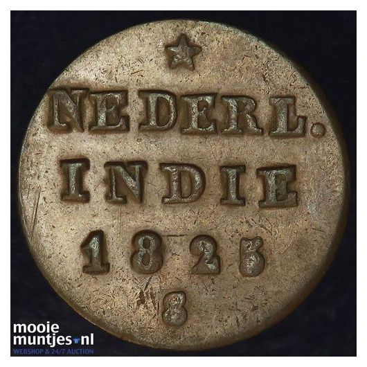 Nederlands-Indi&euml; - &frac12; Stuiver  - 1825 (kant A)