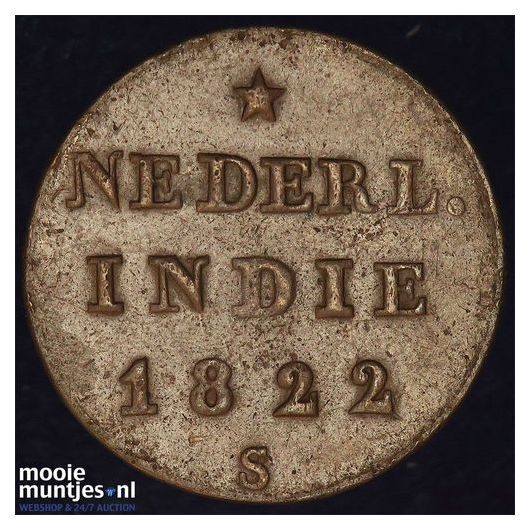 Nederlands-Indi&euml; - &frac12; Stuiver  - 1825 (kant A)