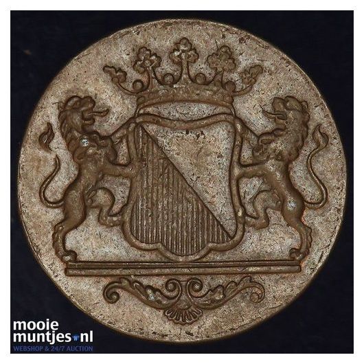 Nederlands-Indi&euml; - &frac12; Stuiver  - 1825 (kant B)