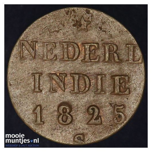 Nederlands-Indi&euml; - &frac12; Stuiver  - 1825 (kant A)