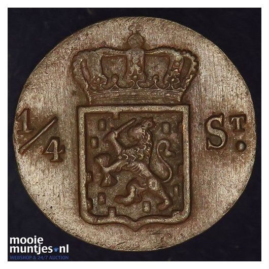 Nederlands-Indi&euml; - &frac12; Stuiver  - 1825 (kant B)