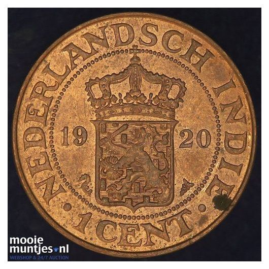 Nederlands-Indi&euml; - 1 cent - 1920 (kant A)