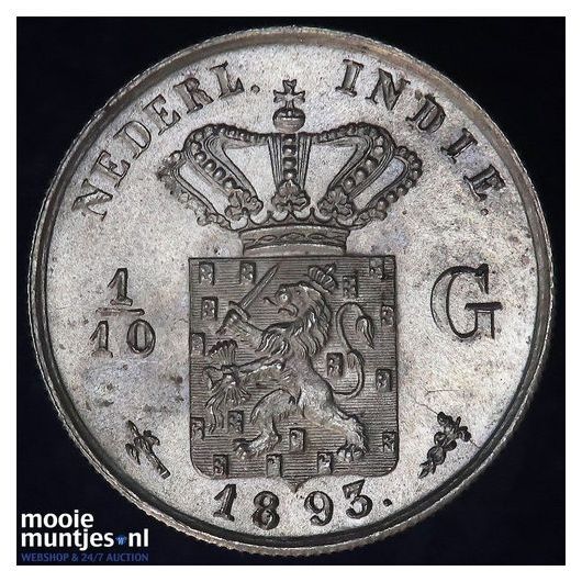 Nederlands-Indië - 1/10 gulden - 1891 (kant A)