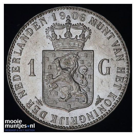 1 gulden - Wilhelmina - 1911 (kant A)