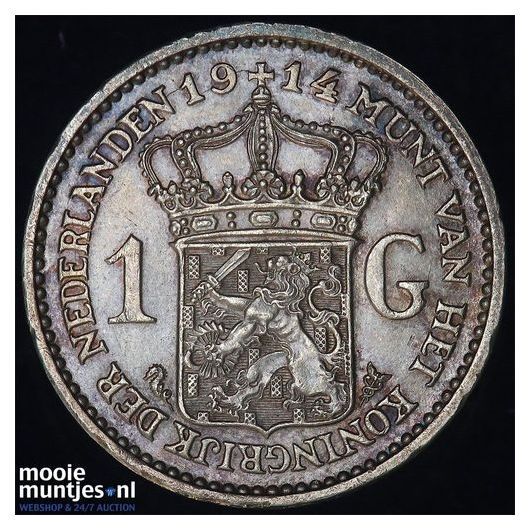 1 gulden - Wilhelmina - 1911 (kant A)
