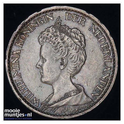 1 gulden - Wilhelmina - 1911 (kant B)