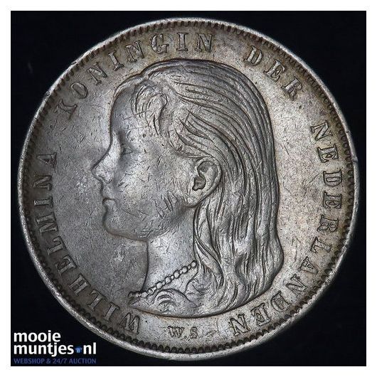 1 gulden - Wilhelmina - 1911 (kant B)