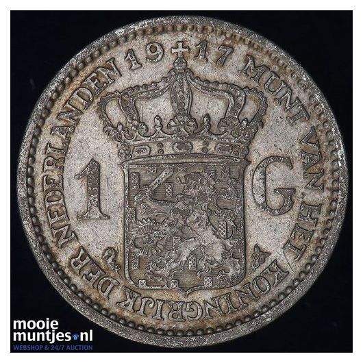 1 gulden - Wilhelmina - 1911 (kant A)