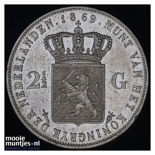 2½ gulden - Willem III - 1862 (kant A)