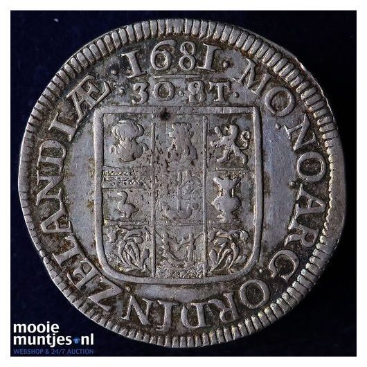 Zeeland - Daalder van 30 stuiver - 1681 (kant A)
