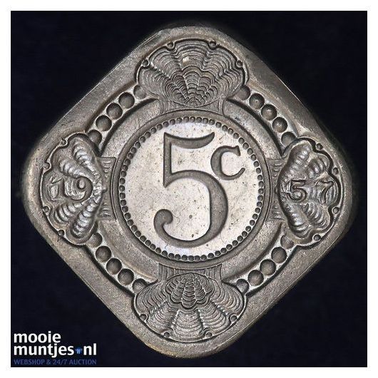 Nederlandse Antillen  - 5 cent - 1957 PROOF (kant A)