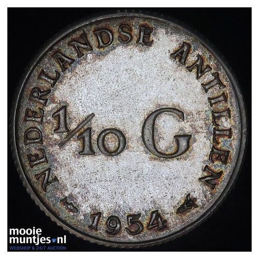 Nederlandse Antillen  - 1/10 gulden - 1954 PROOF (kant A)