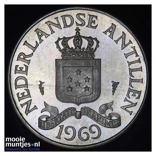 Nederlandse Antillen  - 1 gulden - 1969 PROOF (kant A)