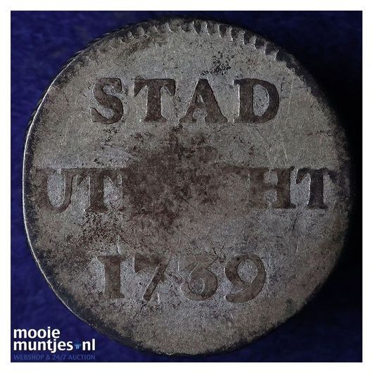 Stad Utrecht - Zilveren duit - 1739 (kant A)