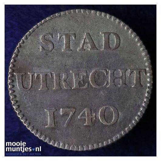 Stad Utrecht - Zilveren duit - 1739 (kant A)