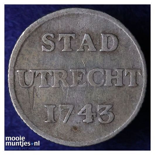 Stad Utrecht - Zilveren duit - 1739 (kant A)